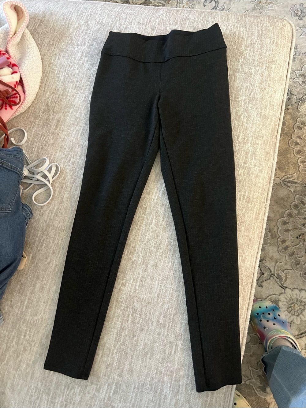 Maurice’s black/charcoal pull-on pants